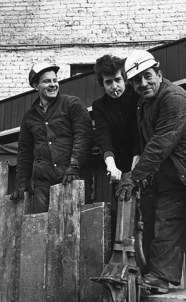 Bob Dylan in the first few moments of his little known about Construction Worker period.